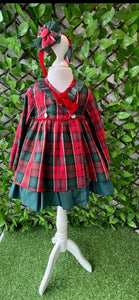 Babine Girls Tartan Puff Ball Dress