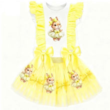 Load image into Gallery viewer, Giorgio Bambini Girls Bunny Skirt Set with Hair Piece - Yellow 💛