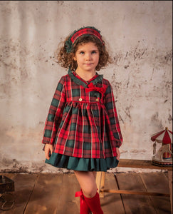 Babine Girls Tartan Puff Ball Dress