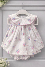 Load image into Gallery viewer, Deolinda White &amp; Pink Cupcake Dress &amp; Bloomers