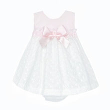 Load image into Gallery viewer, BABY GIRL WHITE EMBROIDERY SMOCK DRESS WITH PANTS