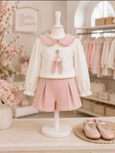 Load image into Gallery viewer, Chic By Deolinda Girls Channel Inspired Tweed Ballerina Short Set - Pink