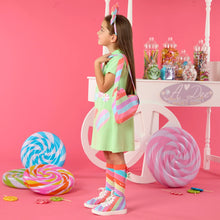 Load image into Gallery viewer, A DEE
Danica Lollipop Love T Shirt Handbag Dress - Tropical Green