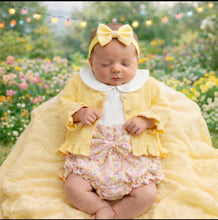 Load image into Gallery viewer, Mayoral Newborn
Baby Girls Yellow &amp; Pink Cotton Shorts Set with Floral Print