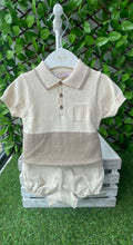 Load image into Gallery viewer, RIGOLA SS25 Boys Pearl Beige Cotton &amp; Linen Short Set