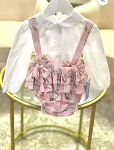 Babine Nutcracker Baby Girls Pink Romper