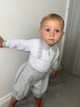 Load image into Gallery viewer, Pretty Originals Boys Smocked Set - Grey