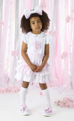 A Dee Casey Bright White Skirt Set