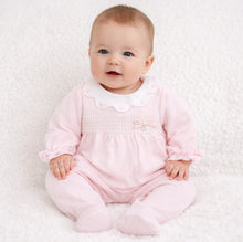 Load image into Gallery viewer, Deolinda Baby Girls California Smoked Babygrow - Pink