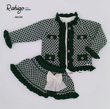 Load image into Gallery viewer, Rahigo Girls 3 Piece Skirt Set with Socks - Green