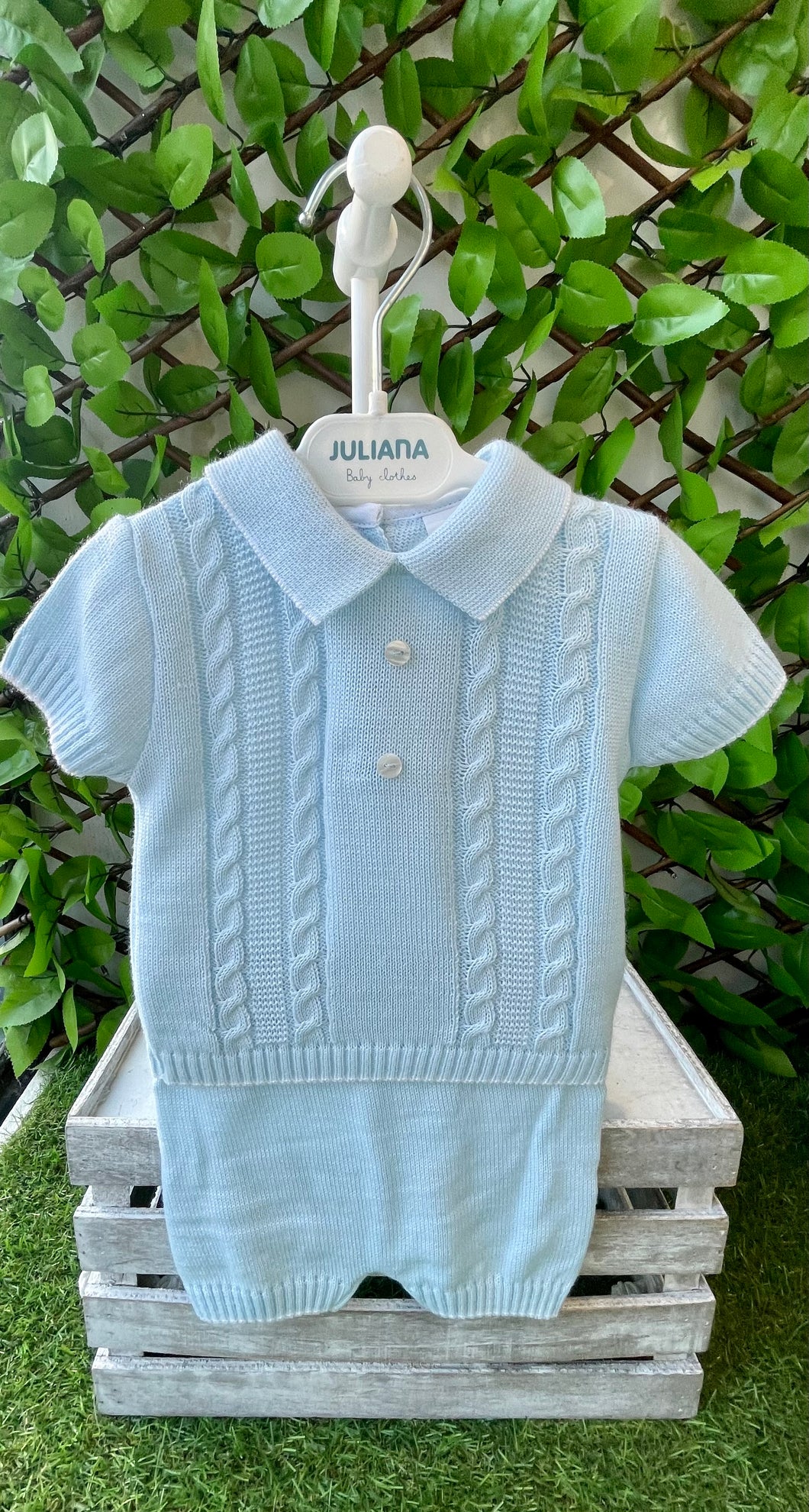 Boys Blue Knitted Set