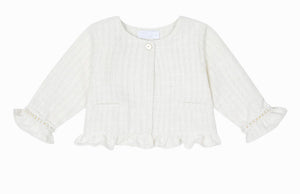 CHIBC By Deolinda Cream Tweed & Pearl Girls Short Set with Jacket