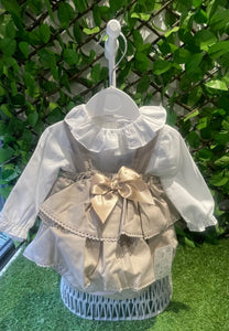 Baby Girls Romper Set - Camel