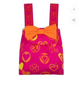 A Dee Murphie Block Heart Print Rucksack - Hot Pink