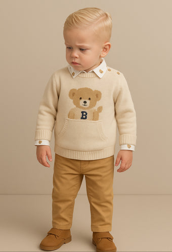 Mayoral Boys 3 Piece Camel Teddy Set