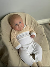 Load image into Gallery viewer, Baby Boys Velour Baby Girl - Camel &amp; White