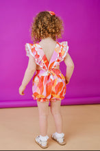 Load image into Gallery viewer, Babine Girls Coral &amp; Orange Abstract Jumpsuit