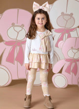 Load image into Gallery viewer, A DEE
Abstract Teddy Summer Teddy Print Bow Legging Set - Beige