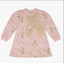 Load image into Gallery viewer, A DEE
Abstract Teddy Sage Teddy Print Sweat Dress - Baby Pink