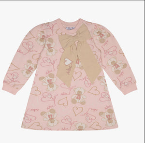 A DEE
Abstract Teddy Sage Teddy Print Sweat Dress - Baby Pink