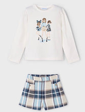 Load image into Gallery viewer, AW25 Girls Mayoral Top and Shorts Set Navy