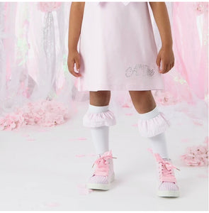 A Dee Courtney along Knee Socks - Bright White