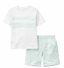 Load image into Gallery viewer, Pastels &amp; Co Reggie Going Gingham T-Shirt &amp; Short Set - Mint 💚