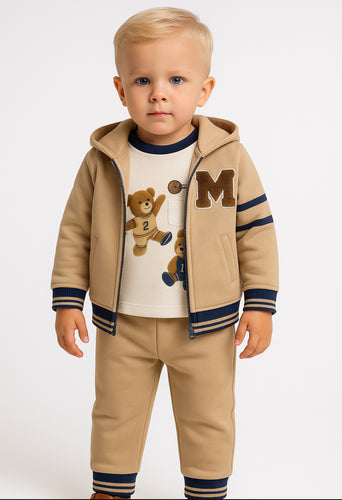 Mayoral Boys 3 Piece Teddy Tracksuit - Camel