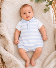 Load image into Gallery viewer, Pastels &amp; Co Boys Bartley Beach Hut Blues Romper - Blue 🩵