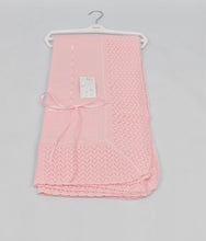 Load image into Gallery viewer, Spanish Knitted Baby Blanket - Pink