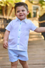 Load image into Gallery viewer, Rapife Boys Waffle Short Set - Blue