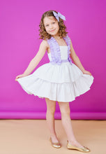 Load image into Gallery viewer, Babine Girls Gingham Lilac Dress 💜