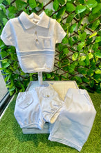 Load image into Gallery viewer, Rigola Boys Sky Blue Cotton &amp; Linen Short