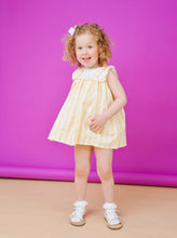 Load image into Gallery viewer, Deolinda Baby Girls Sunny Dress &amp; Bloomers - Yellow &amp; White