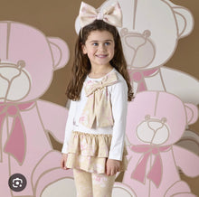 Load image into Gallery viewer, A DEE
Abstract Teddy Summer Teddy Print Bow Legging Set - Beige