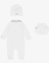 Load image into Gallery viewer, Jamiks Boys Ivory Velour Bunny Babysuit Set