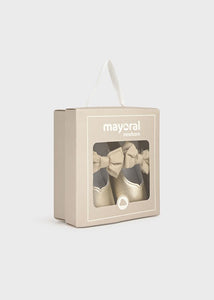 Mayoral Girls Bow Soft Sole Pram Shoes - Gold