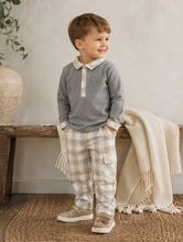 Load image into Gallery viewer, Deolinda Boys Checked Trouser Set - Beige/Grey