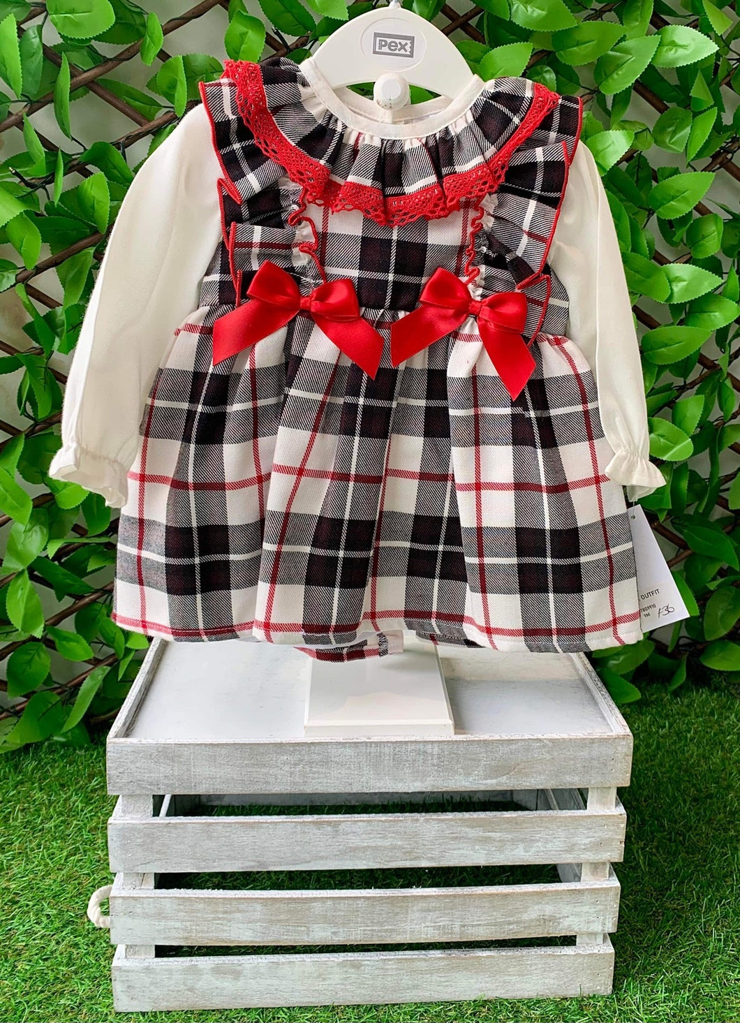 Pex Girls Tartan Pinafore Dress 9 & 18mth