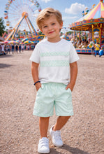 Load image into Gallery viewer, Pastels &amp; Co Reggie Going Gingham T-Shirt &amp; Short Set - Mint 💚