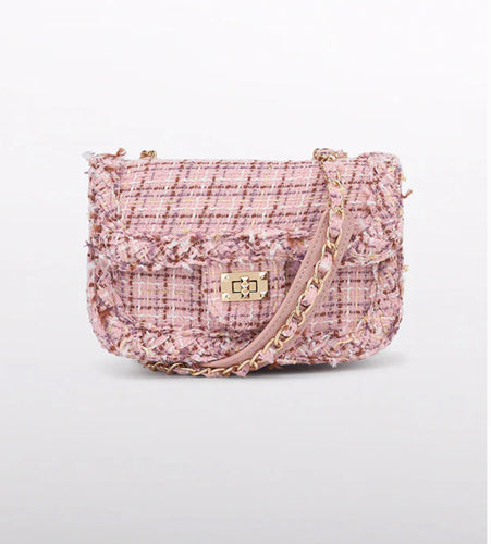 Abel & Lula Petal Girls Pink Tweed Handbag