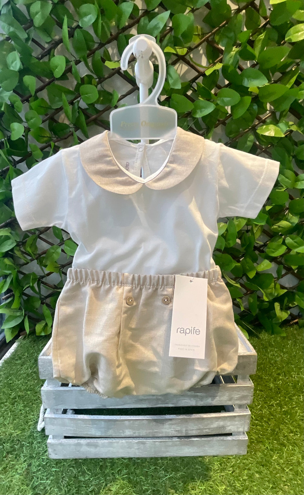 Rapife Boys Beige & Cream Jam Pant Set