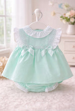 Load image into Gallery viewer, Baby Girl Dress Dress &amp; Nicker - Mint 💚