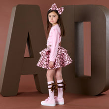 Load image into Gallery viewer, A Dee Girls Initial Icon Milan Initial Print Skirt Set - Fairy Pink
