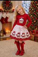Load image into Gallery viewer, Giorgio Bambini Girls Snow Globe  Skirt Set - Red
