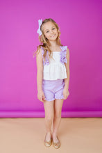 Load image into Gallery viewer, Babine Girls Gingham Short Set - Lilac 💜