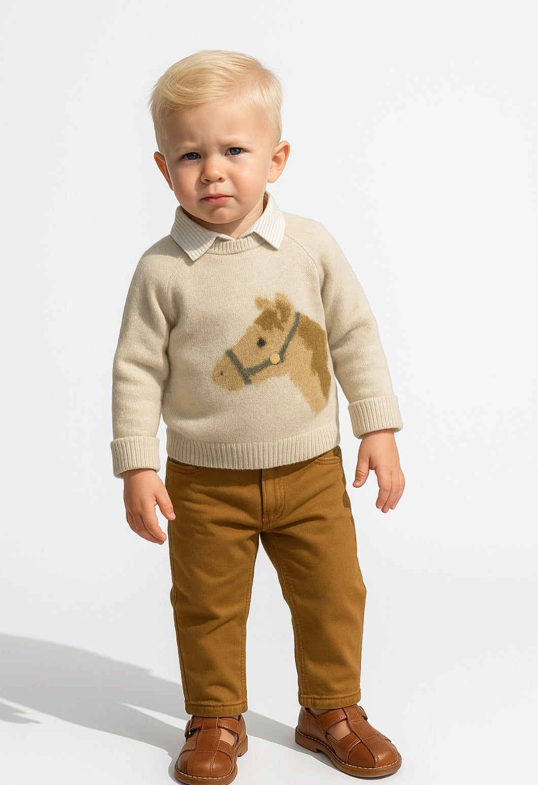 Mayoral Boys 3 Piece Horse Set - Camel