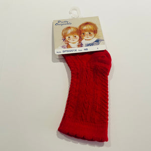 Pretty Originals Boys Ribbed Knee Socks - Red