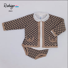 Load image into Gallery viewer, Pre-Order Rahigo Boys 3 Piece Jam Pant Set - Camel &amp; Navy (Socks sold separately)