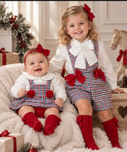 Load image into Gallery viewer, Babine Baby Girls Pom Pom Romper Set